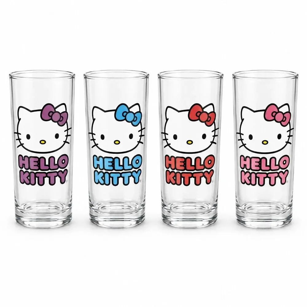 Silver Buffalo Sanrio Hello Kitty 4pc Tumbler 10 Ounces New